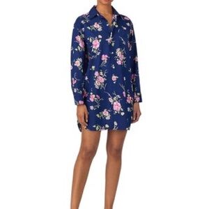 Ralph Lauren Long Sleeve Notch Collar Button Front Floral Print Woven Lawn Slee